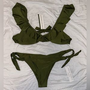 Aquatropic emerald green bikini set